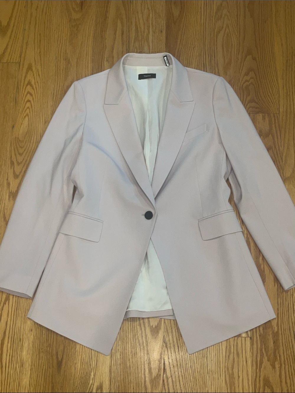 Theory Ettienette Cream Colored Good Wool Blazer